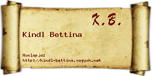 Kindl Bettina névjegykártya